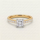 Anillo de Diamante de Laboratorio Corte Princesa - Montadura Fancy