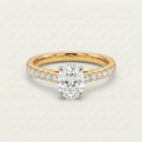 Anillo de Diamante de Laboratorio Corte Oval - Montadura Fancy