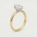 Anillo de Diamante de Laboratorio Corte Marquisse - Montadura Clásica