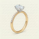 Anillo de Diamante de Laboratorio Corte Oval - Montadura Fancy