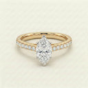 Anillo de Diamante de Laboratorio Corte Marquisse - Montadura Fancy