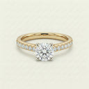Anillo de Diamante de Laboratorio Corte Circular - Montadura Fancy