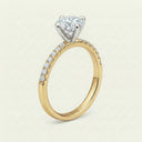 Anillo de Diamante de Laboratorio Corte Circular - Montadura Fancy