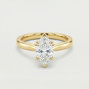 Anillo marquisse clásico en oro amarillo, vista acostada