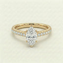 Anillo marquisse fancy en oro amarillo, vista acostada