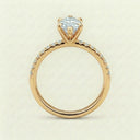 Anillo marquisse fancy en oro amarillo, vista frontal