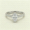 Anillo marquisse fancy en oro blanco, vista acostada