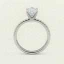 Anillo marquisse fancy en oro blanco, vista frontal