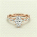 Anillo de Diamante de Laboratorio Corte Marquisse - Montadura Fancy