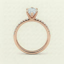Anillo marquisse fancy en oro rosa, vista frontal
