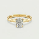Anillo de Diamante de Laboratorio Corte Oval - Montadura Clasica