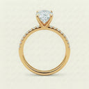 Anillo de Diamante de Laboratorio Corte Oval - Montadura Fancy