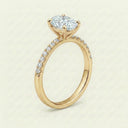 Anillo de Diamante de Laboratorio Corte Oval - Montadura Fancy
