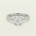 Anillo de Diamante de Laboratorio Corte Oval - Montadura Fancy