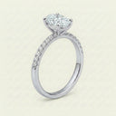 Anillo de Diamante de Laboratorio Corte Oval - Montadura Fancy