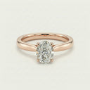 Anillo de Diamante de Laboratorio Corte Oval - Montadura Clasica