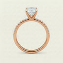 Anillo de Diamante de Laboratorio Corte Oval - Montadura Fancy