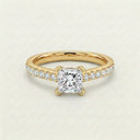 Anillo de Diamante de Laboratorio Corte Princesa - Montadura Fancy