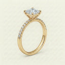 Anillo de Diamante de Laboratorio Corte Princesa - Montadura Fancy
