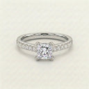 Anillo de Diamante de Laboratorio Corte Princesa - Montadura Fancy