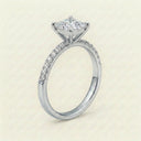 Anillo de Diamante de Laboratorio Corte Princesa - Montadura Fancy