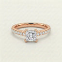 Anillo de Diamante de Laboratorio Corte Princesa - Montadura Fancy