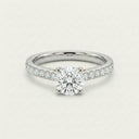Anillo de Diamante de Laboratorio Corte Circular - Montadura Fancy