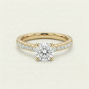 Anillo de Diamante de Laboratorio Corte Circular - Montadura Fancy