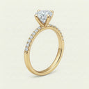 Anillo de Diamante de Laboratorio Corte Circular - Montadura Fancy